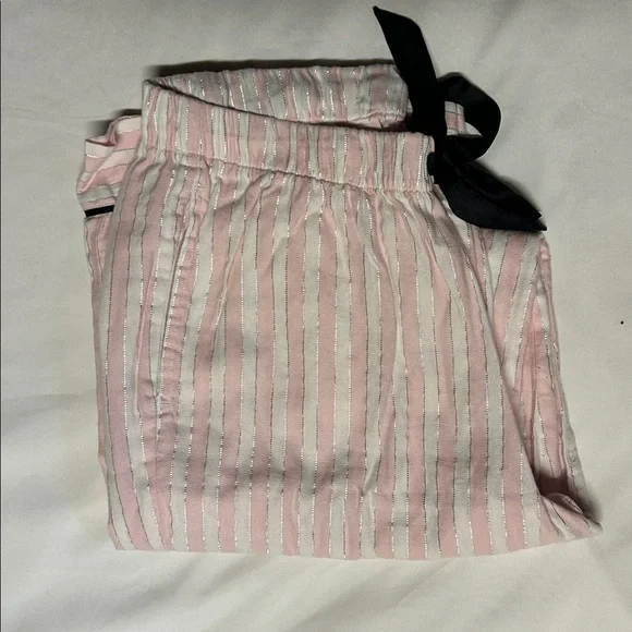 Victoria's Secret Pink and White Striped Pajama Set with Silver - Picture 9 of 12